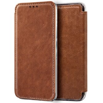 Funda Flip Cover IPhone XS Max Leather Marrón